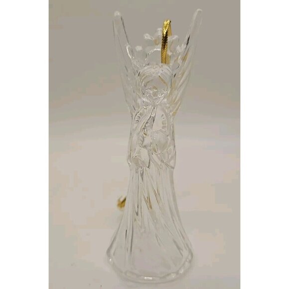 Mikasa Crystal Christmas Angel with Horn in Box Germany Christmas Ornament - Picture 3 of 7